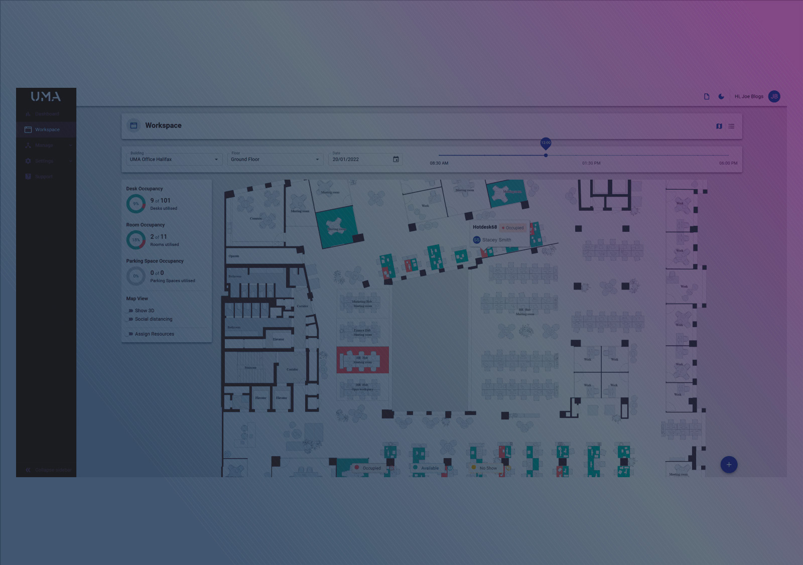 UMA Vision – Desk Booking Solution